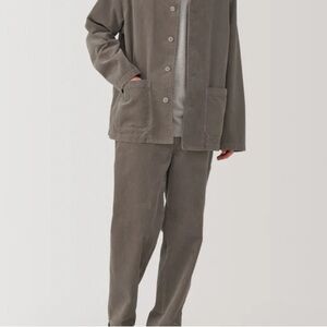 Muji Taupe Corduroy Pant
